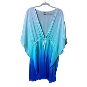 Rod Beattie Women Poncho Ruana Cover Up XXL Beach Coastal Festival Kimon…
